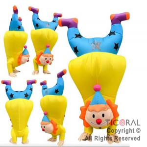 DISFRAZ INFLABLE PAYASO PARADO DE MANOS ADULTO 2,10 M